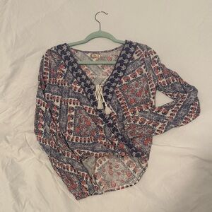 Hollister Boho Patchwork Peasant Blouse – Medium